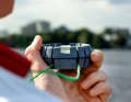 Flat compasses are also stored in a liquid, but must be kept straight