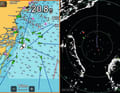 Tutto in un colpo d'occhio: Un display multifunzione visualizza contemporaneamente la carta nautica, l'AIS e il radar e può essere configurato in base alla situazione.