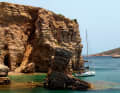 Beautiful anchorages on the cliffs of the Makronisi mini-archipelago off the island of Lipsi.