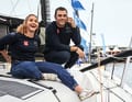 Violette avec Damien Guillou, son mentor, partenaire d'entraînement et cerveau technique de la campagne vendéenne