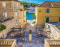 Milna on the island of Brac: The town lies at the end of a deeply indented bay.
