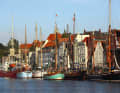 Old treasures: Lübeck's museum harbour is home to traditional sailing ships and historic watercraft.