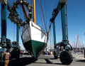 Sensations-Comeback: Nach sieben Jahren Refit wurde die "Tally Ho" wieder zu Wasser gelassen