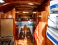 Simple galley with spirit cooker. The main aim of the restoration was to remain as original as possible.