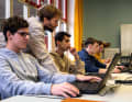 Class trainee Lennard Voigt is a specialist in designing with complex CAD programmes.
