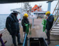 The practical exercise on the crane also involves checking the slips.