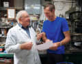 A duo like James Bond and Q: Bedwell with mentor and inventor J. Haycock.