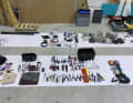 Just some of the tools and spare parts that the Japanese Kojiro Shiraishi carries on his "DMG Mori Global One". There are various replacement parts for the autopilot.