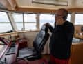 Foreman Frank Weinhold reports to the Bremen Sea Rescue Coordination Centre