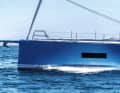 The Reckmann furler lowered into the deck unfurls a 105 per cent genoa or self-tacking jib.