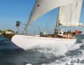 The 100-square-metre seagoing cruiser was launched by A&R in 1936 as the "Pelikan". Its homeport these days is the Solent.