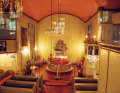 The Lyngseidet Seafarers' Church is a beautiful, well-heated space where the town comes together in the dark winter.