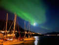 The crew also experienced a starry night with auroras in the harbour of Hamnnes.
