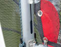 The halyards attached to the mast are easy to reach directly from the cockpit.