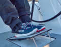 The fold-out footrests are essential for a low-fatigue stance.