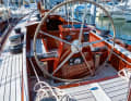 The original tiller steering gave way to a new system with a generous wheel.