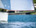 The extremely long bowsprit maximises the efficiency of the gennaker.