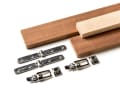 The most important ingredients: planed mahogany and ash slats, stainless steel hinges and tension locks.