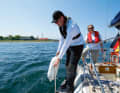 Tying and untying the fenders is usually one of the first jobs taken on by fellow sailors.