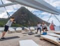 Wer das Wasser scheut, macht sein Work-out an Deck oder ...