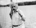 Albert Einstein on board. Nowhere did the physicist feel as free as on the water.