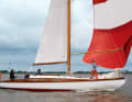 Trimming with new sails on the Elbe, where the "Nordwest" has been at home since its launch in 1924.