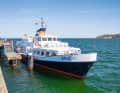 The ship awaits the mourners at the end of the pier in Binz.