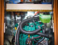 A clean engine compartment helps to detect leaks more quickly.
