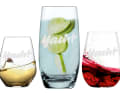 A personal touch for the on-board bar: Glasses with engraving for every application.