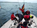 Wednesday training on the Dubois 40. Everyone has their own task, new sailors are always welcome.