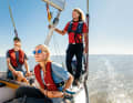 Sailing training with an instructor in the Wadden Sea. Very special skills are required here.