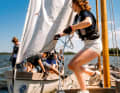 On the other hand, the students learn teamwork and a sense of community on the youth sailing boats.
