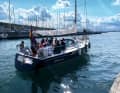 They offer trips for guests on the "Kick" during "Laboe makes music". Most of them have never sailed before.