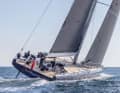 Typical Verdier: The stern extends delta-shaped to a width of 7.20 metres. The windward rudder of the four metre long rudder rises hydraulically.