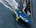Vendée-Siegerin: Charlie Dalins IMOCA „Macif“.