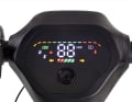 A display provides information on the battery charge status. It shows the speed and speed level and whether the light is switched on.
