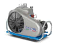 Compressed air cylinders can be refilled on board using a compressor with an internal combustion engine.