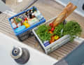 Against stowaways: the cardboard food packaging remains on land. The provisions come on board in plastic boxes. There could be cockroach eggs in the boxes.