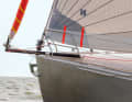 Very modern: Anchor in the stem, mobile carbon trunk and a gennaker for furling.