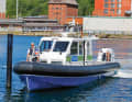 Enno Cassens and his colleague Lars Cziszkus are regularly out and about on the Flensburg Fjord in their patrol boat "Seestern".