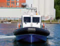 The "Seestern" leaving the harbour area.