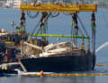 Punmpen transported the salt water outboard.