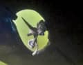 The perfect tangle. The mooring line has wrapped itself around the shaft and propeller - only a crane or several dives can help.