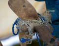 Finer cords can get caught in the mechanics of folding or rotating propellers and in seals.