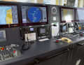 The bridge is equipped with state-of-the-art technology and an electronic chart.