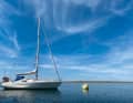Beautiful sunbathing at the mooring buoy.