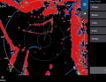 Echo-Trails stellen die Echopositionen bei vorherigen Antennenumläufen als Schatten dar – die Zeitspanne lässt sich einstellen.