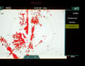 The standard is a head-up alignment of the radar image ("Head Up", HU). Course Up and North Up are also possible.