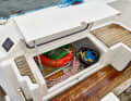 Bavaria C38: The lids are large and open round the corner. This makes access much easier.