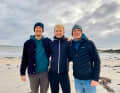 Strong team spirit (from left): Victor David, Hendrik Lenz and Thiemo Huuk.